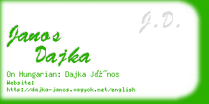 janos dajka business card